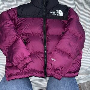 The North Face Maroon and Black Jacket